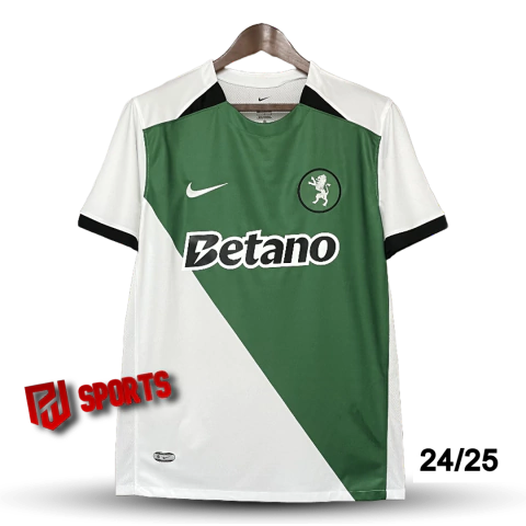 Camisa Sporting Edição Aniversário 100 Anos 24/25 - Versão Torcedor Masculino - Nike - Branco e Verde