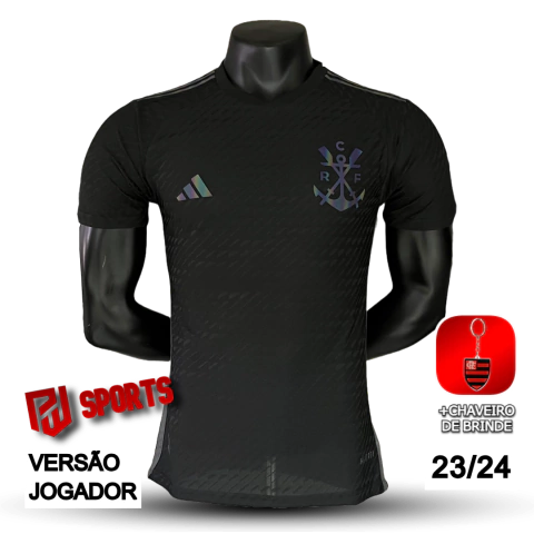 Camisa Flamengo Terceira 23/24 - Versão Jogador Masculino - Adidas - Preta