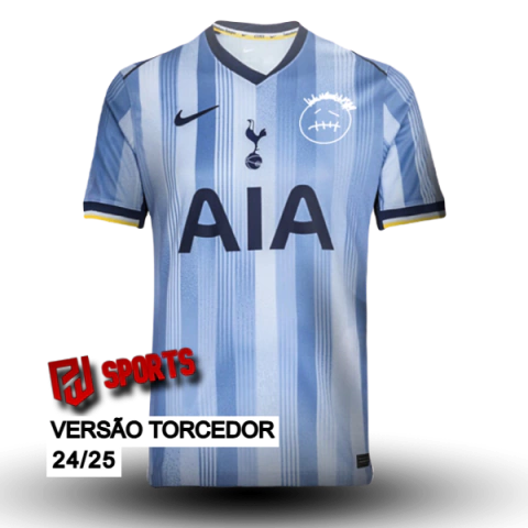 Camisa Tottenham x Travis Scott 24/25 "Cactus Jack" - Edição Limitada - Versão Torcedor Masculino - Nike - Azul