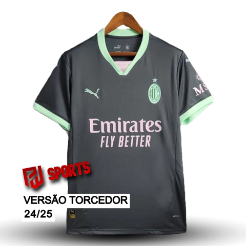 Camisa AC Milan Third 2024/25 - Versão Torcedor Masculino - Puma - Verde