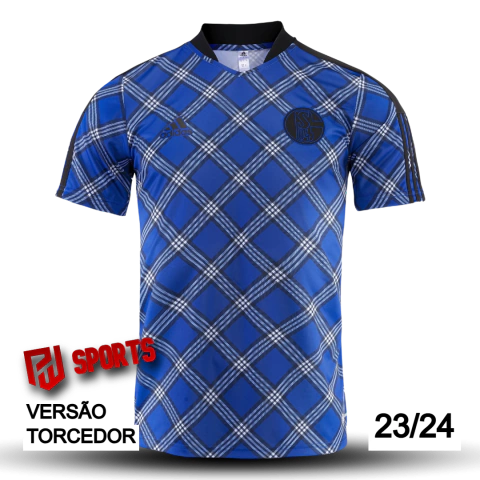 Camisa Schalke 04 Treino 23/24 - Versão Torcedor Masculino - Adidas - Azul
