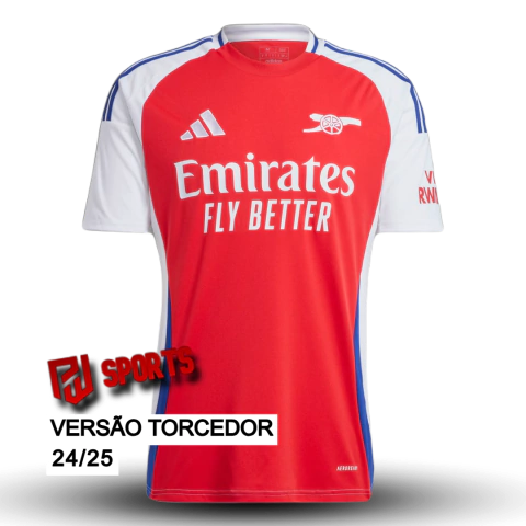 Camisa Arsenal Home 2024/25 - Versão Torcedor Masculino - Adidas - Vermelha
