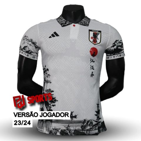 Camisa Japão Edição Especial 23/24 - Versão Jogador Masculino - Adidas - Branco e Preto