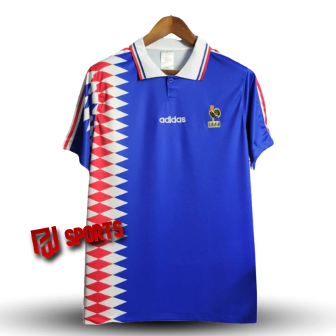 Camisa França Casa 1994 - Versão Retrô Masculino - Adidas - Azul