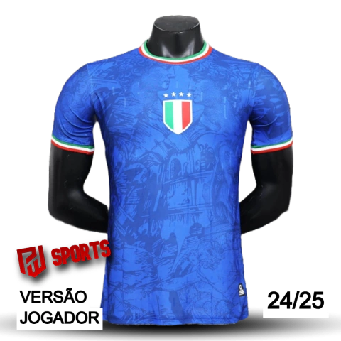 Camisa Itália Edição Especial 24/25 - Versão Jogador Masculino - Azul