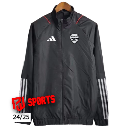 Jaqueta Corta-Vento Arsenal 24/25 - Masculino - Adidas - Preto