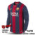 Camisa Barcelona Casa 14/15 Manga Longa - Versão Retrô Masculino - Nike - Azul e Grená