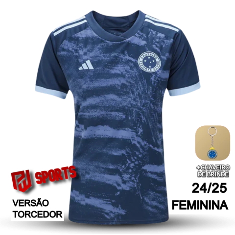 Camisa Cruzeiro III 2024/25 - Versão Torcedor Feminina - Adidas - Azul - comprar online