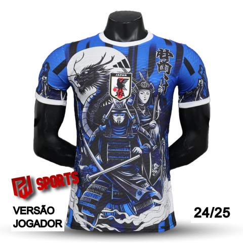 Camisa Japão Edição Especial Samurai Concept 24/25- Versão Jogador Masculino - Adidas - Azul com detalhes em Preto e Branco