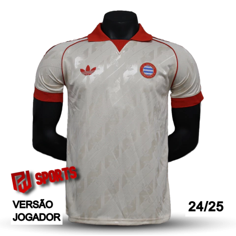 Camisa Bayern de Munique Edição Especial Icon 24/25 - Versão Jogador Masculino - Adidas - Bege