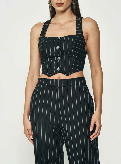 Blusa Listrada Alfaiataria Justa clc 036.53.01219