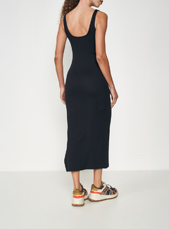 Vestido Canelado Midi Com Fenda clc 044.53.01390 - comprar online