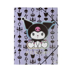 Carpeta Mooving Kuromi Oficio 3 Solapas C/ Elastico - comprar online
