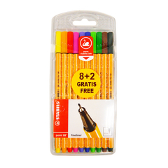 Microfibras Stabilo Point 88 8 + 2 Free Pack X10 - comprar online