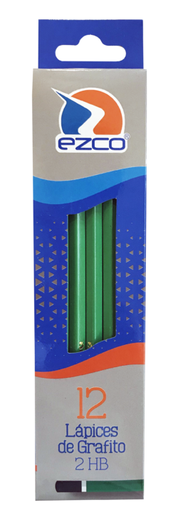 Lapiz Ezco negro / grafito Verde 2HB x 12 u - comprar online
