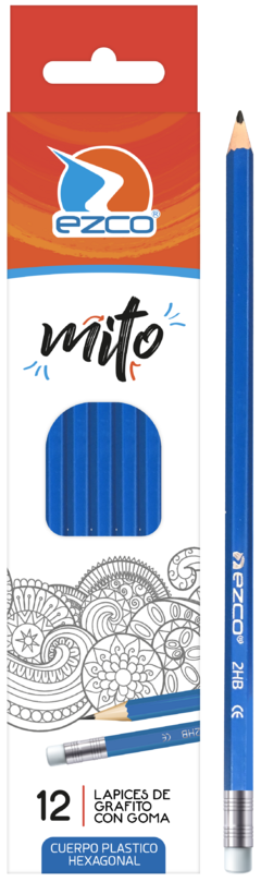 Lapiz Ezco negro / grafito MIto 2HB x 12 u en internet