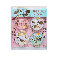 Imanes Mooving Maw Mickey & Minnie De Vidrio Set X4