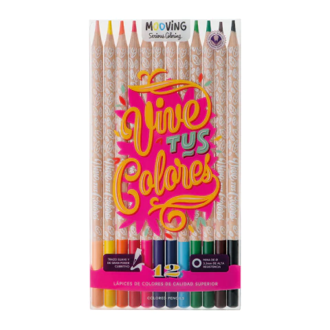 Lapices Mooving Coloring de Colores x 12 / 24 u - comprar online
