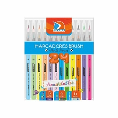 Marcadores Ezco Brush punta Pincel x 24