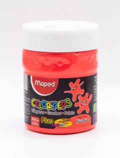 Temperas Maped Colores Fluo 200 ml / 250 gr X1 - Libreria Constitucion Minorista