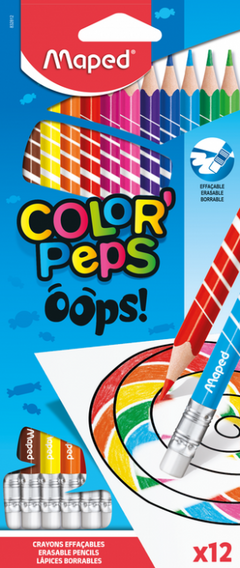 Lapices Maped de Colores Borrables X12
