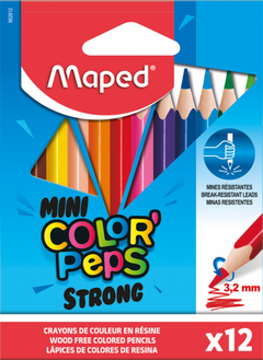 Lapices Maped Strong de Colores Mini X12