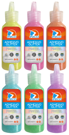 Adhesivo Ezco con Glitter / Brillo 21 grs en internet