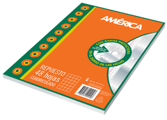 Repuesto America Nro 3 Hojas P/ Carpeta C/ Banda