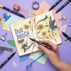 Marcador Filgo Duo Brush Doble Punta Estuche X6 - Libreria Constitucion Minorista