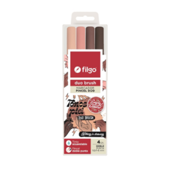 Marcador Filgo Duo Brush Doble Punta Estuche X4 en internet