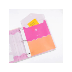 Sobre FW N° 3 para carpeta con abrojo escolar Pastel