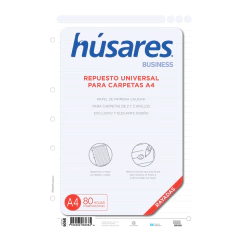 Repuesto Husares A4 Business para carpeta 80 hojas