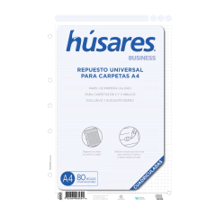 Repuesto Husares A4 Business para carpeta 80 hojas - comprar online