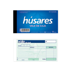 Talonario Husares Vale de caja 40 originales en internet