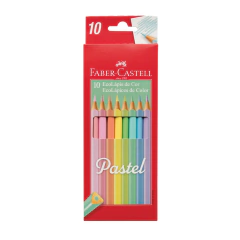 Lapices Faber Castell de colores Pastel x 10 u