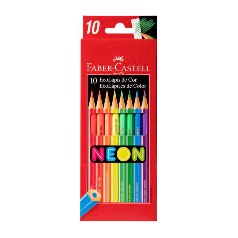 Lapices Faber Castell de colores Neon x 10 u