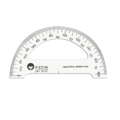 Transportador Pizzini Cristal 10 cm 180 grados (6710)