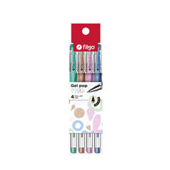 Roller Filgo Gel Pop Milky Tinta Gel Colores Pack X4