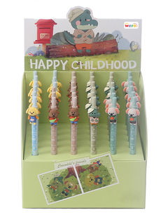 Boligrafo Wero Happy Childhood Retractil Tinta Azul X1
