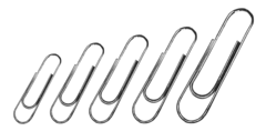 Clips Ezco Niquelados Nro 3, 4 Y 5 X100