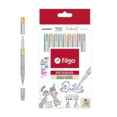 Resaltador Filgo Doble Punta Estuche X10