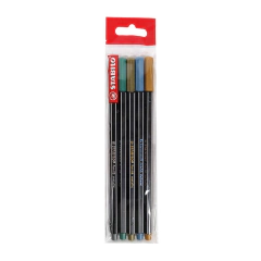 Marcador Stabilo Pen 68 Metallic Pack X5