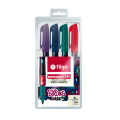 Marcador Filgo Permanente 040 Surtido Estuche X4 - comprar online
