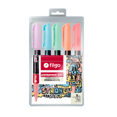 Marcador Filgo 040 Pastel Permanente Pack X5
