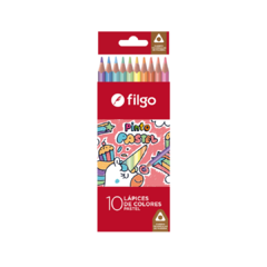 Lapices Filgo Pinto Colores Pastel Caja X10