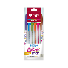Boligrafo Filgo Stick Brillante 1.0 mm Flow Pack X6