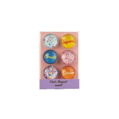 Set Talbot De Imanes Pastelworld Glass Magnet X6