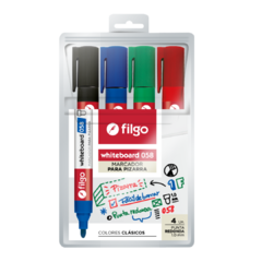 Marcador Filgo Pizarra Pta Redonda 058 Pack X4