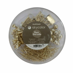 Set Skycolor Binder Clip Chinches Articulos Oficina