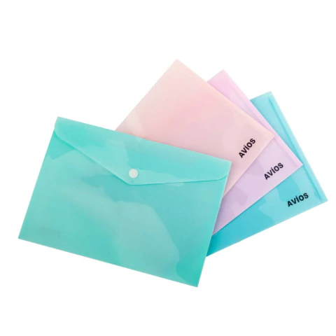 Sobre Avios Plastico C/ Boton Oficio